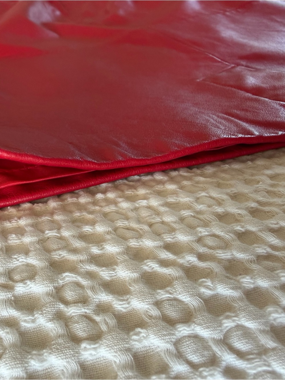 Vintage Investments Red Leather Skirt Size 8 Fits Modern XS 0 2 - Picture 14 of 16
